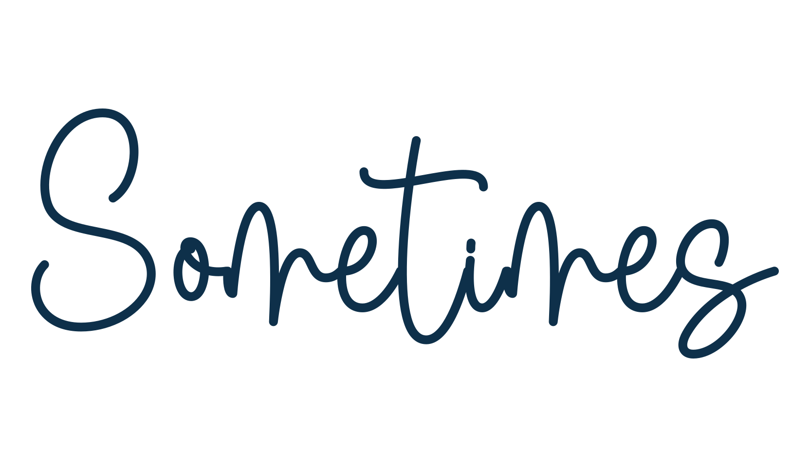 Sometimes (sometimes-6), handwriting font preview