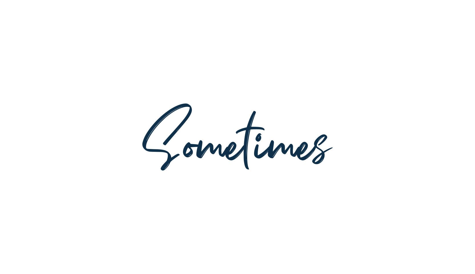 Sometimes, handwriting font preview