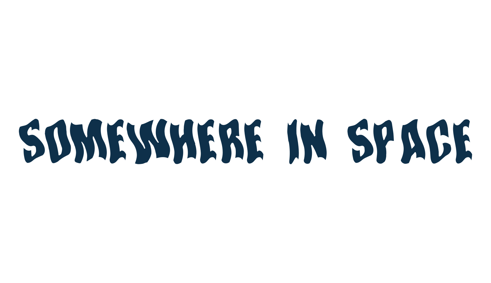 Somewhere In Space, fancy distorted decorative font preview
