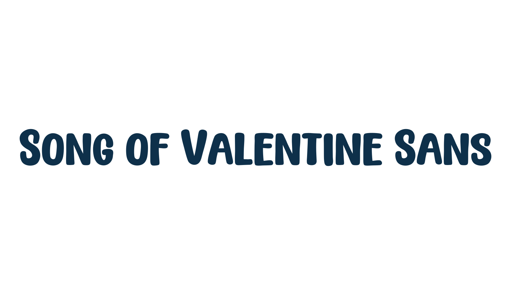 Song of Valentine Sans, cartoon font preview