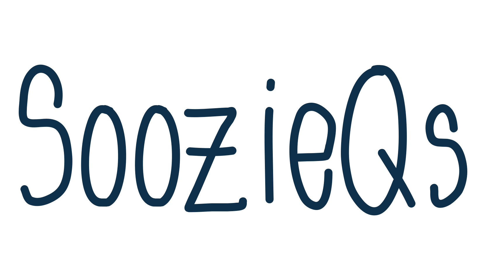 SoozieQs, handwriting font preview