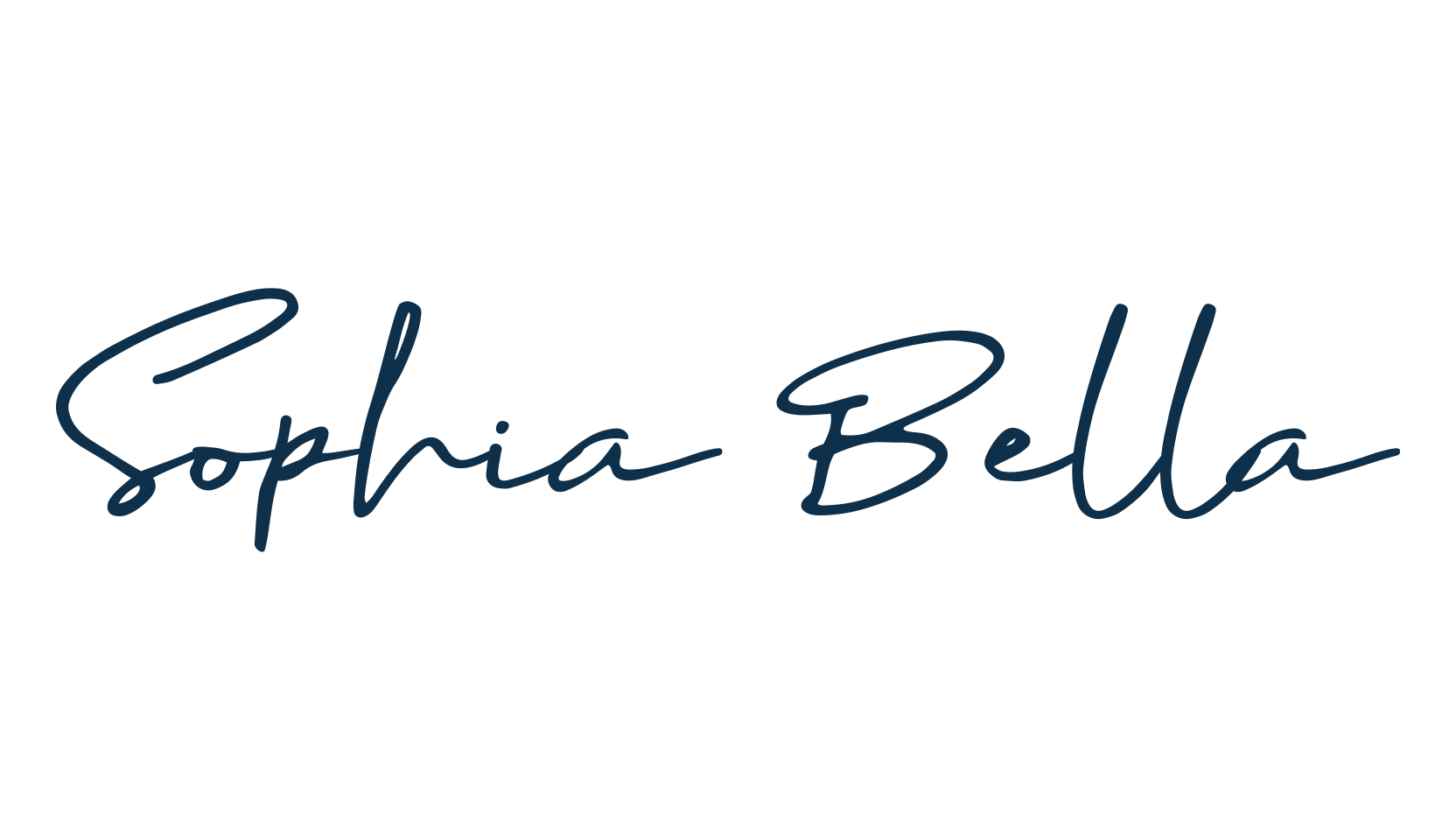 Sophia Bella, handwriting font preview