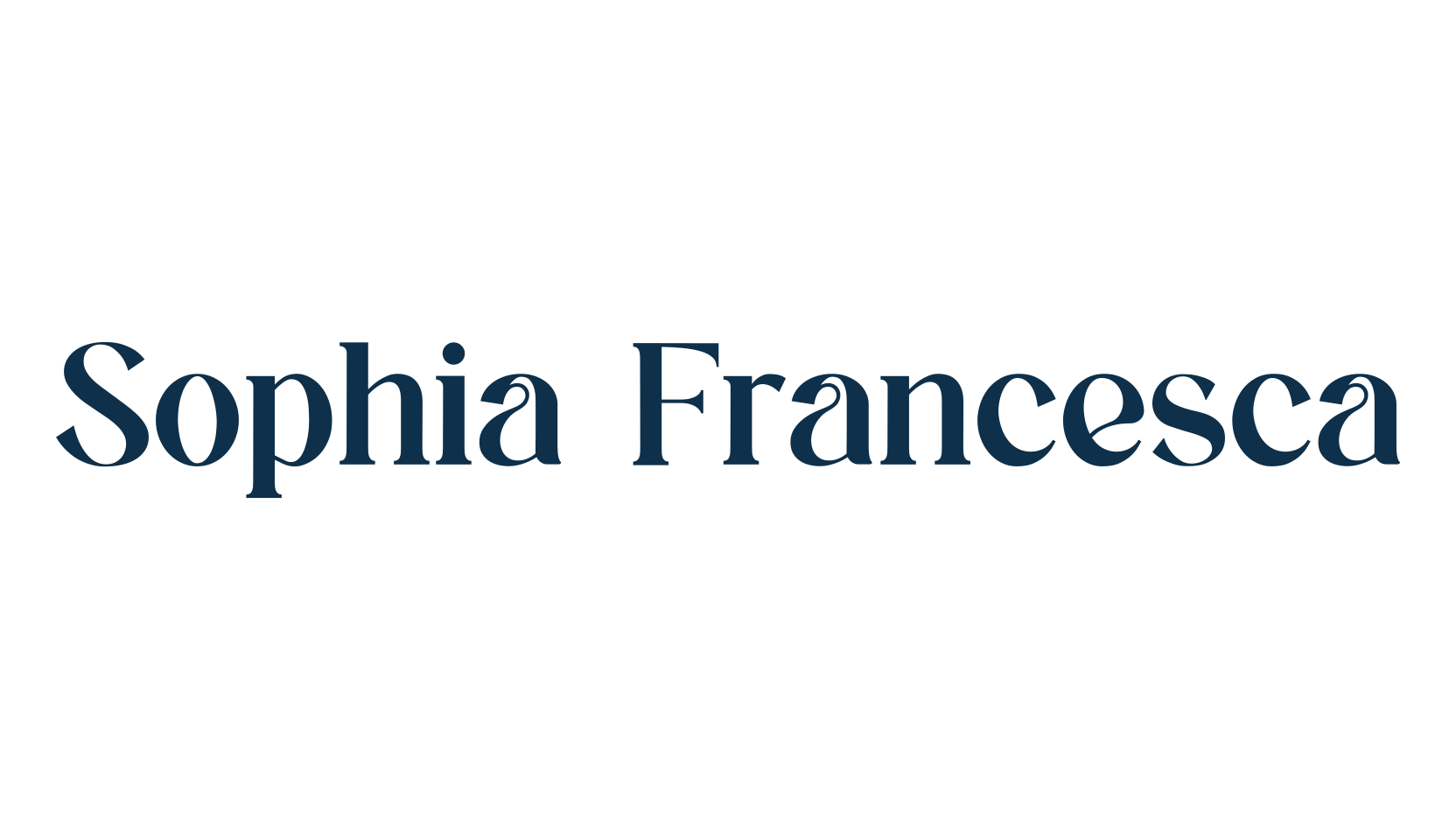 Sophia Francesca, serif font preview