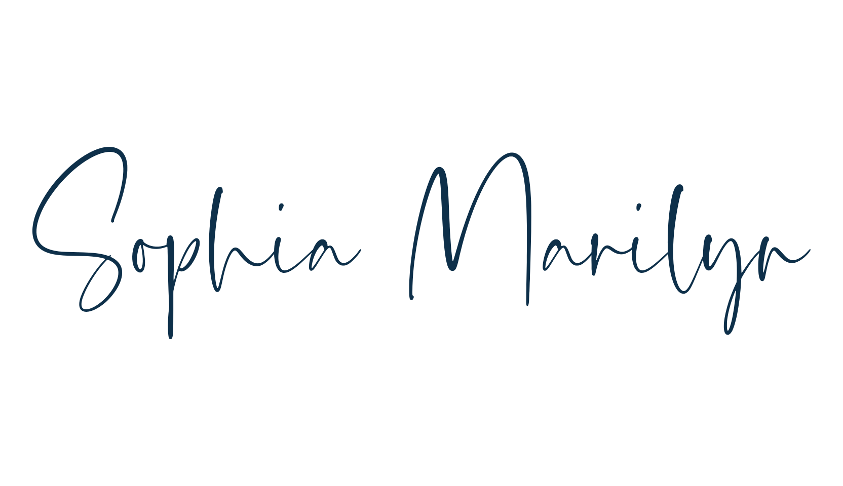 Sophia Marilyn, script handwritten fancy decorative calligraphy font preview