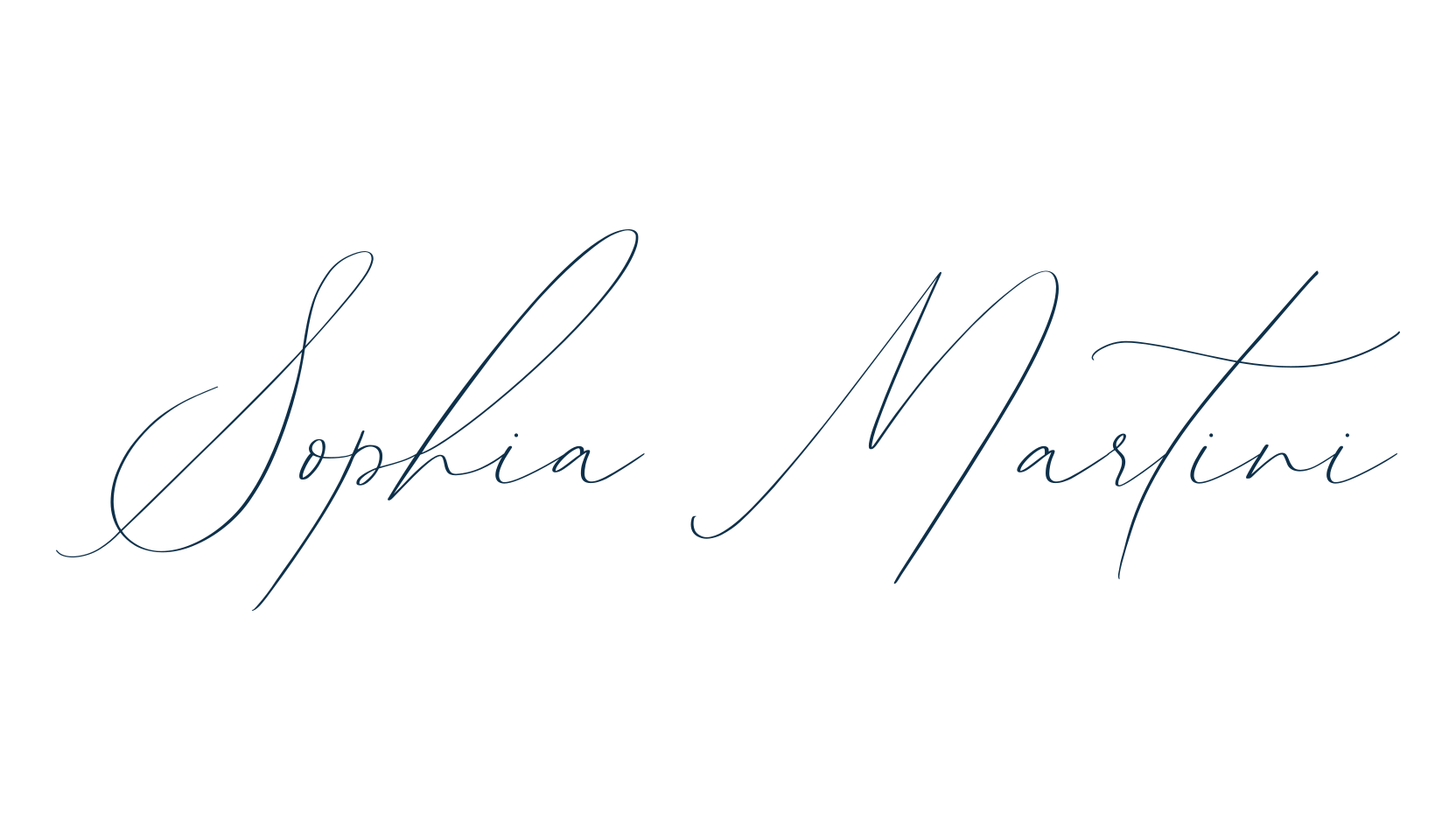 Sophia Martini, calligraphy font preview