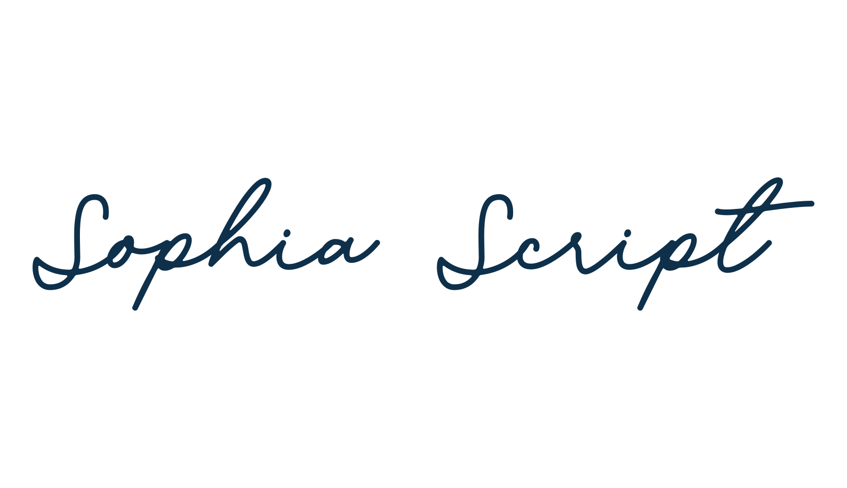 Sophia Script, handwriting font preview