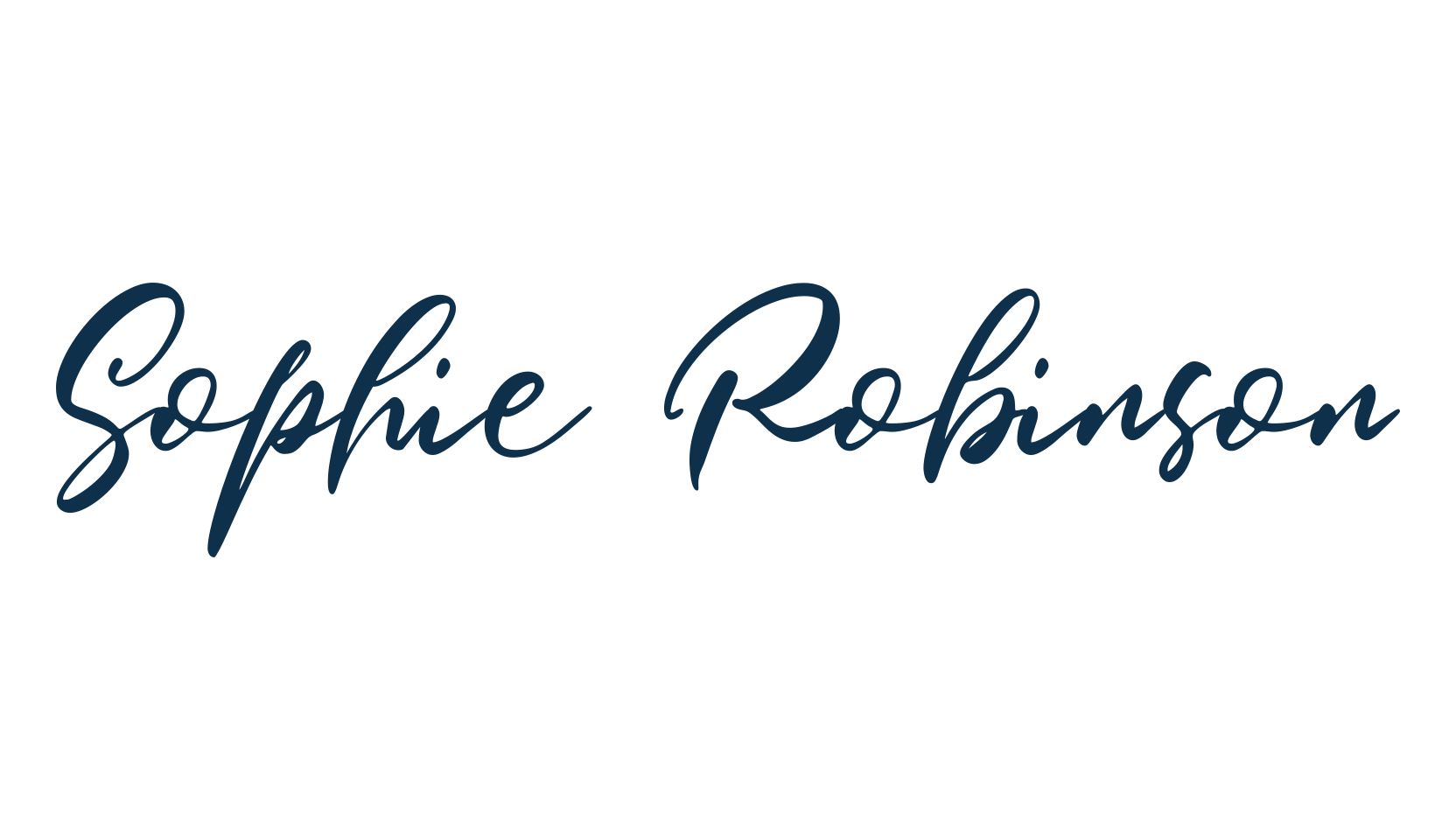 Sophie Robinson, script handwritten fancy decorative calligraphy font preview