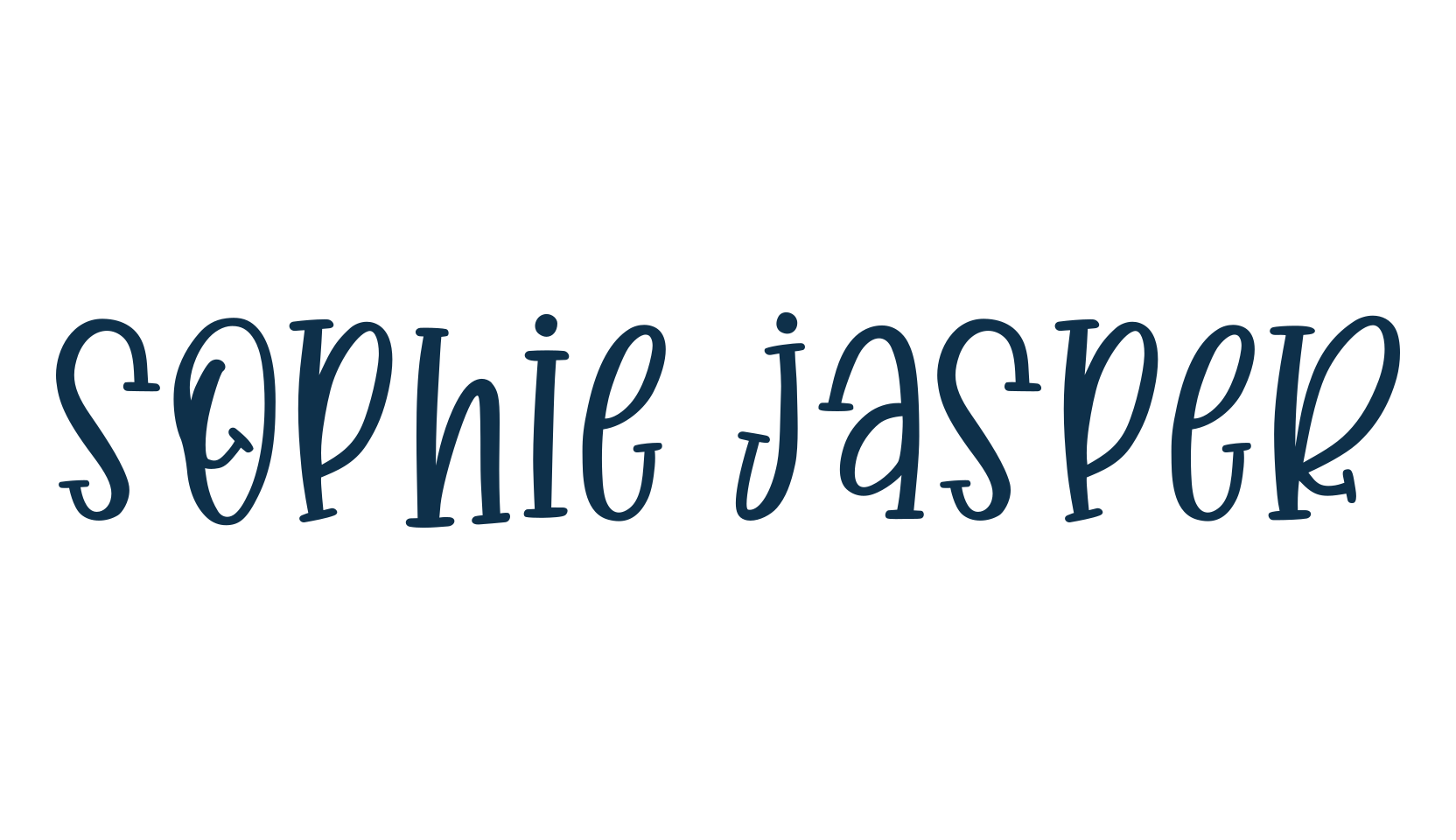 Sophie Jasper, cartoon font preview