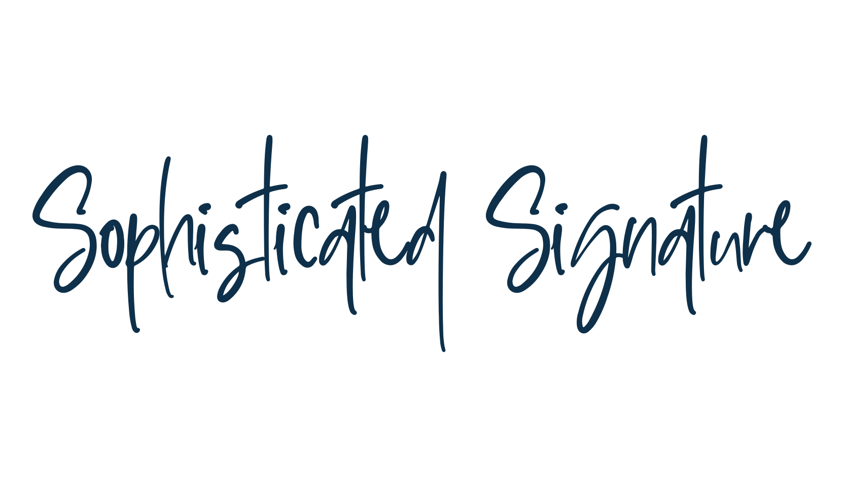 Sophisticated Signature, script handwritten fancy decorative calligraphy font preview