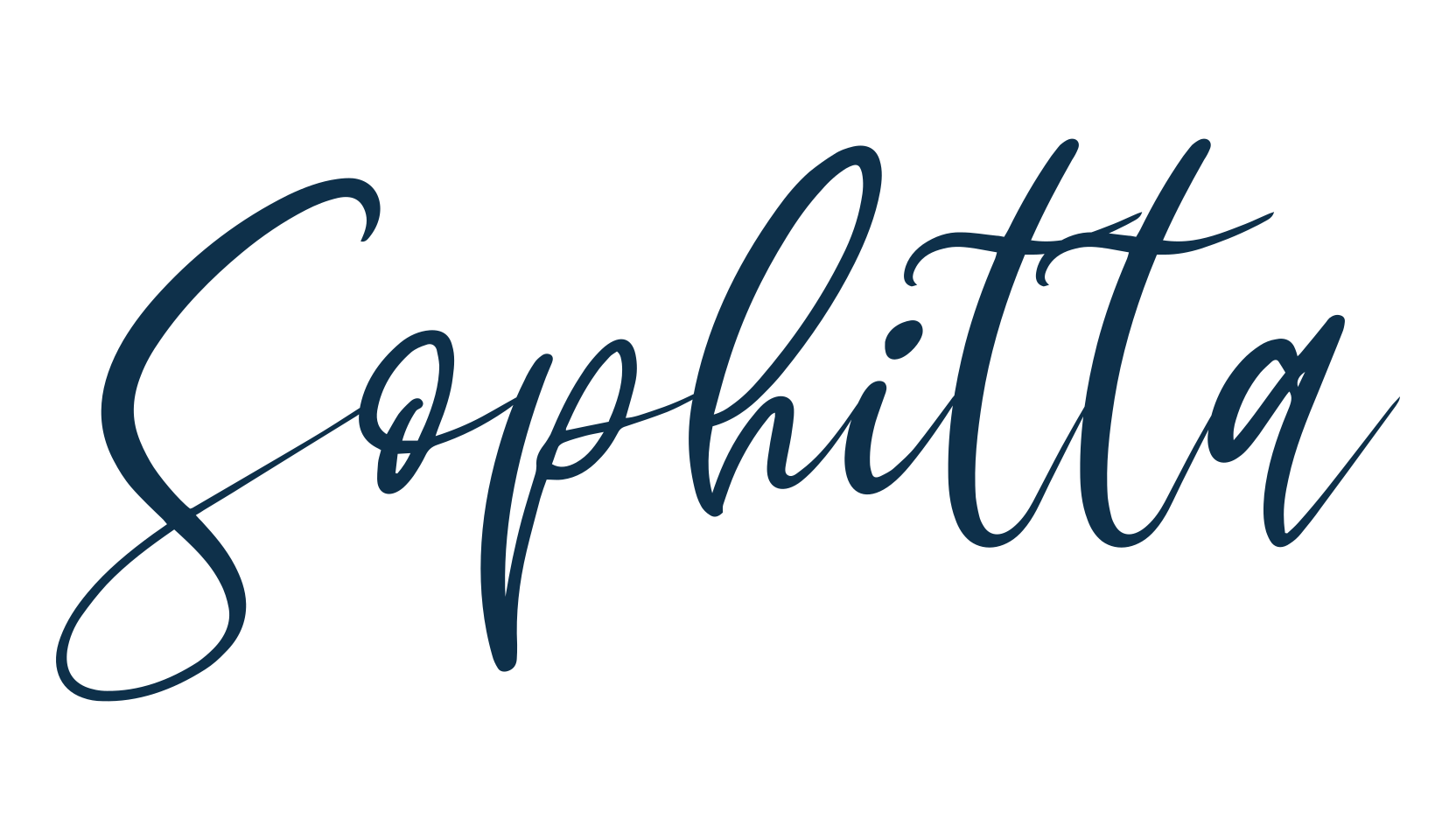 Sophitta, script handwritten fancy decorative calligraphy font preview
