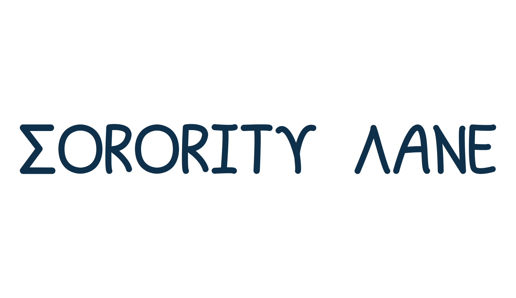 Sorority Lane, fancy various decorative script calligraphy font preview