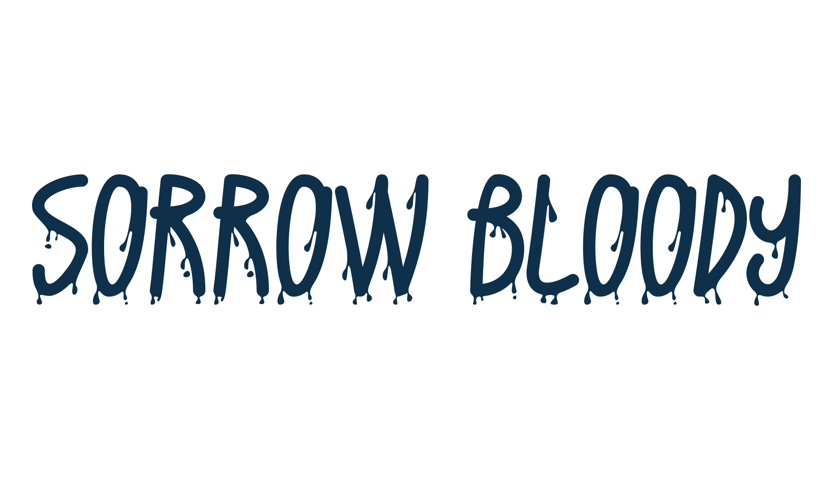 Sorrow Bloody, holiday halloween fancy decorative horror font preview