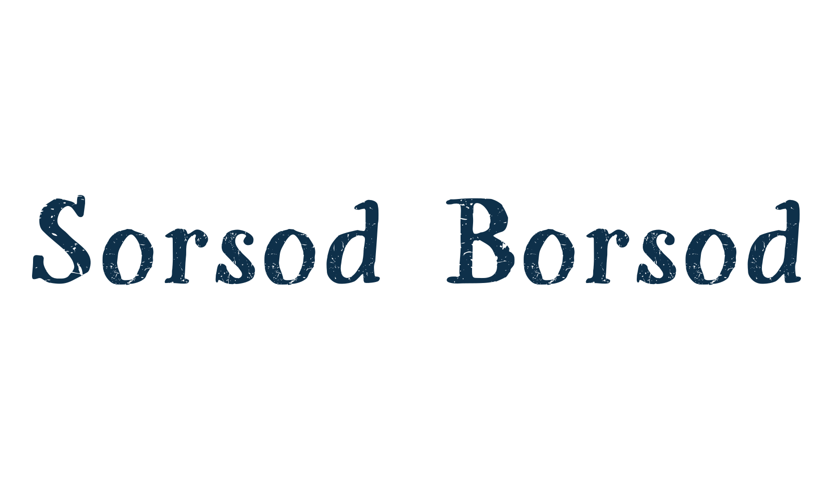 Sorsod Borsod, eroded font preview