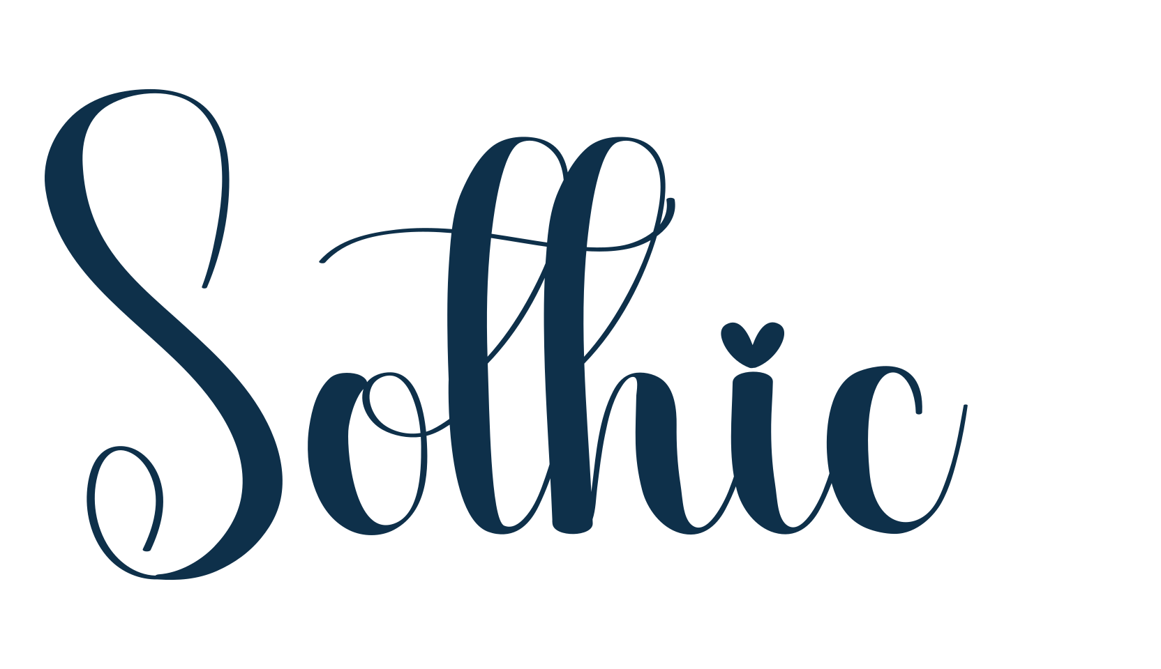 Sothick, fancy decorative font preview