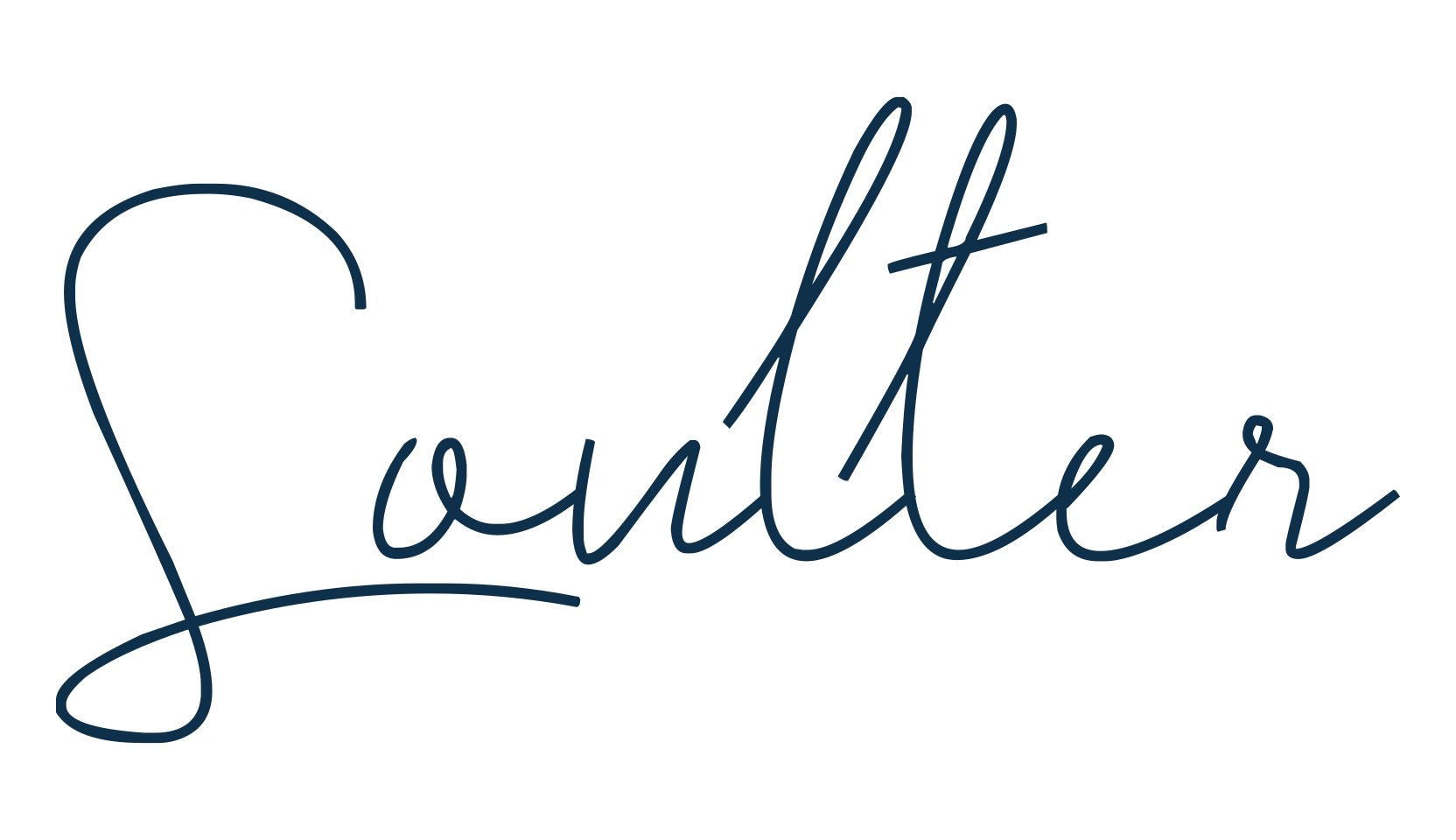 Soulter, script handwritten fancy decorative calligraphy font preview