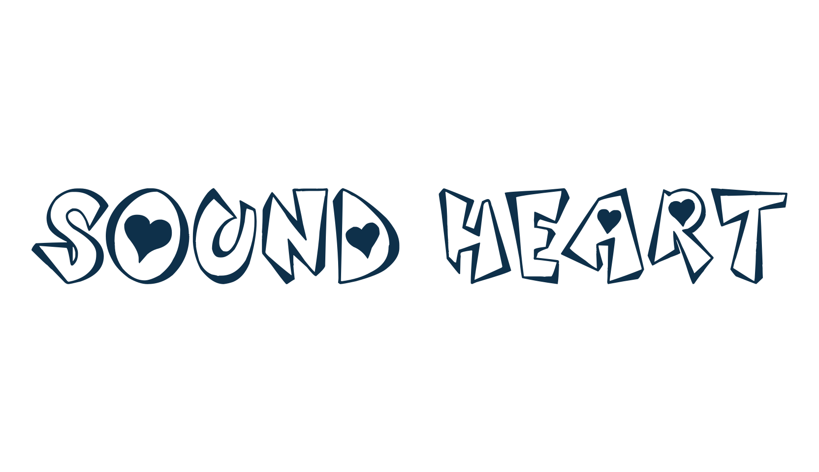 Sound Heart, cartoon font preview
