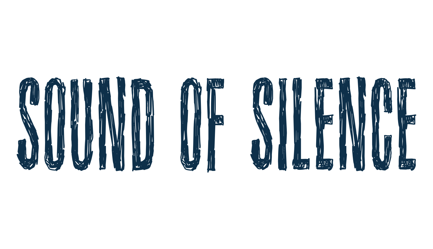 Sound of silence, eroded font preview