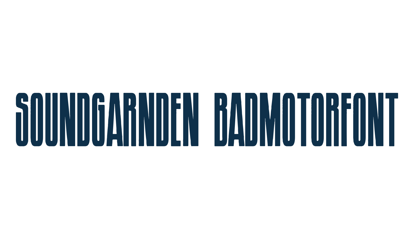 Soundgarnden Badmotorfont, fancy various basic font preview