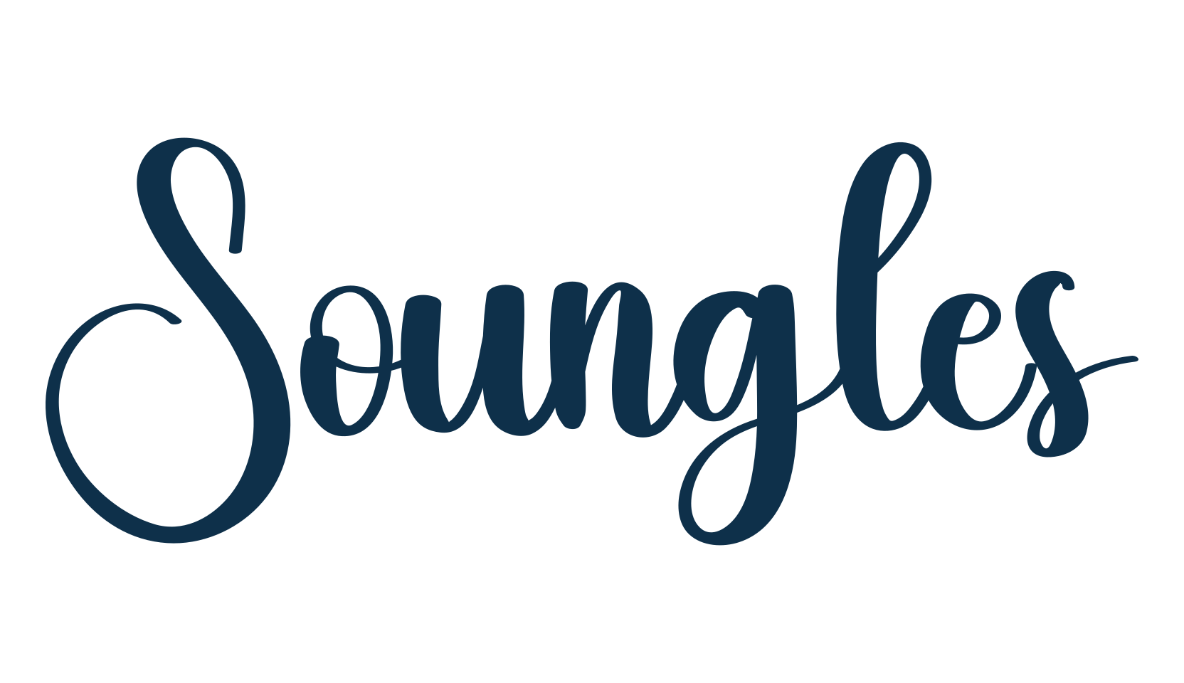 Soungles, script handwritten fancy decorative calligraphy font preview
