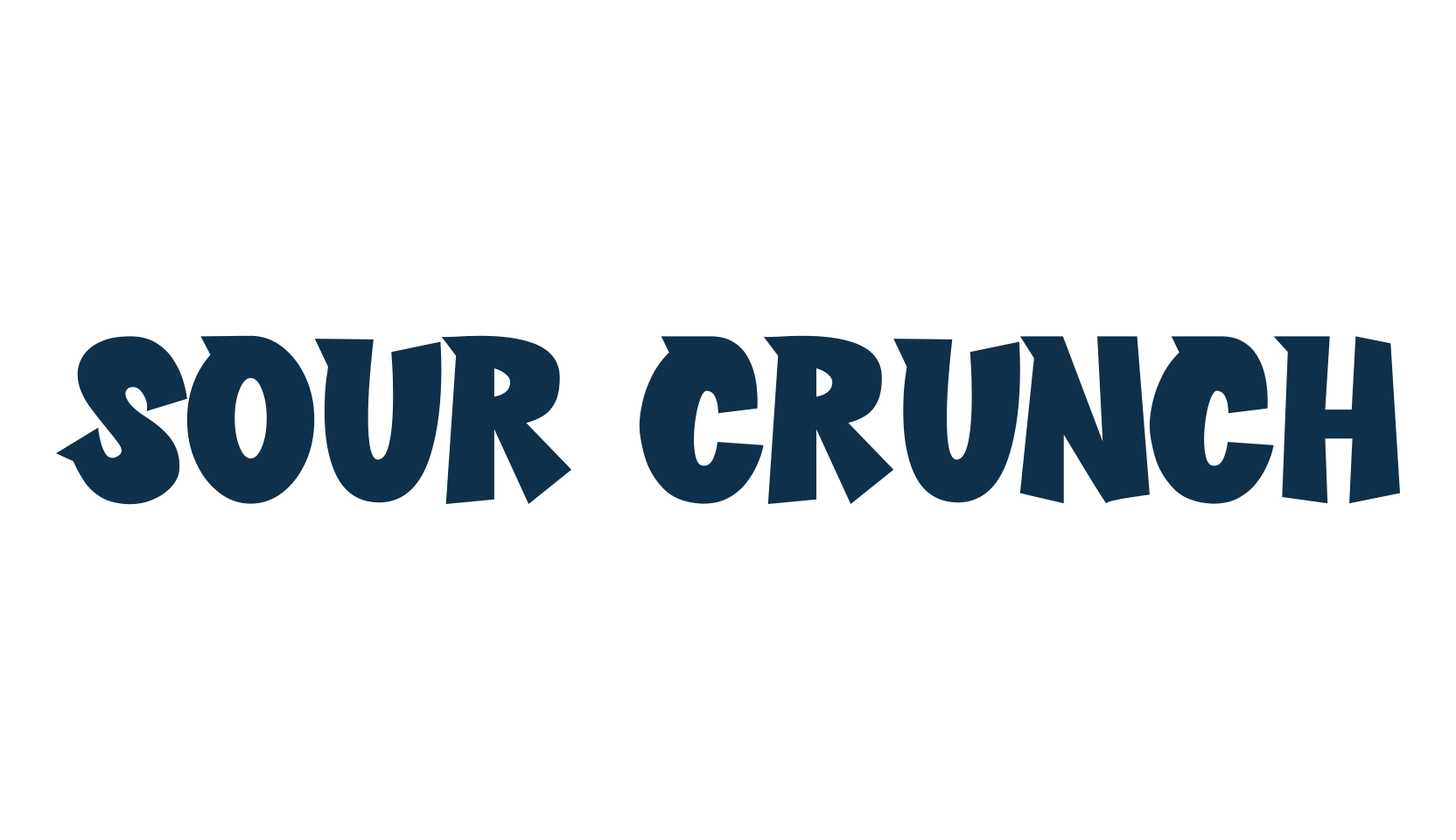 Sour Crunch, fancy cartoon decorative font preview