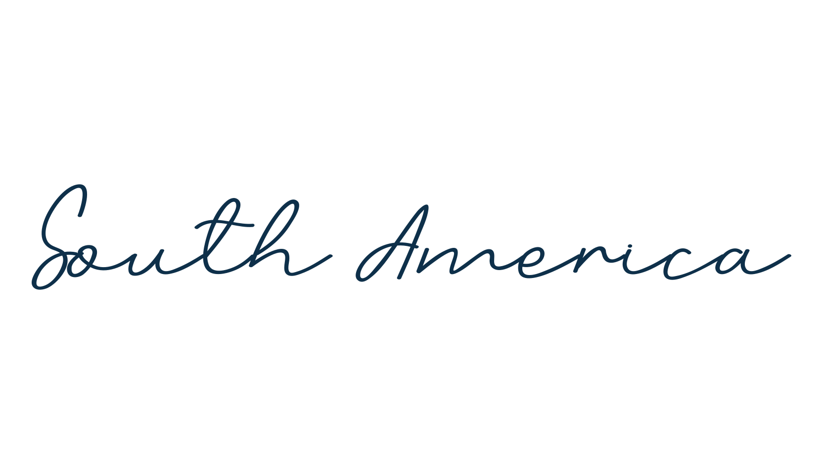 South America, script handwritten fancy decorative calligraphy font preview