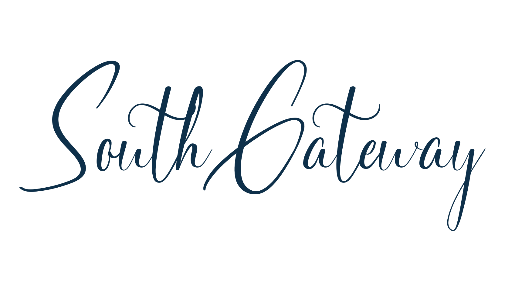 South Gateway, script calligraphy fancy decorative font preview