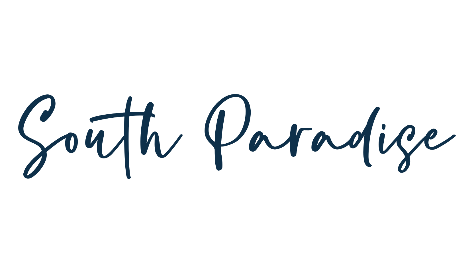 South Paradise, handwriting font preview