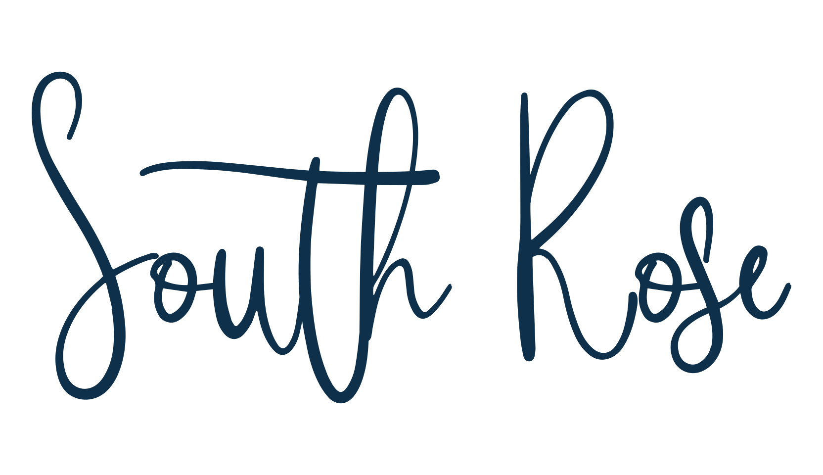 South Rose, handwriting font preview