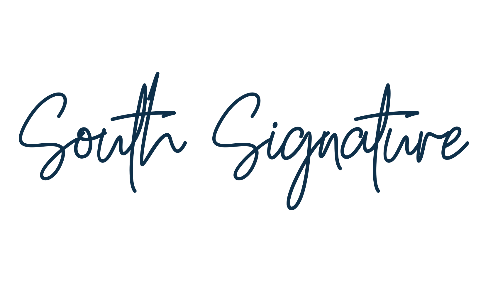 South Signature, script handwritten fancy decorative calligraphy font preview
