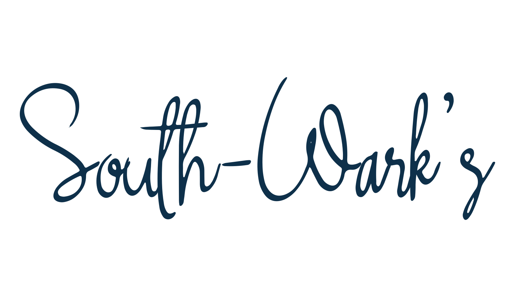 South-Wark's, script handwritten fancy decorative calligraphy font preview