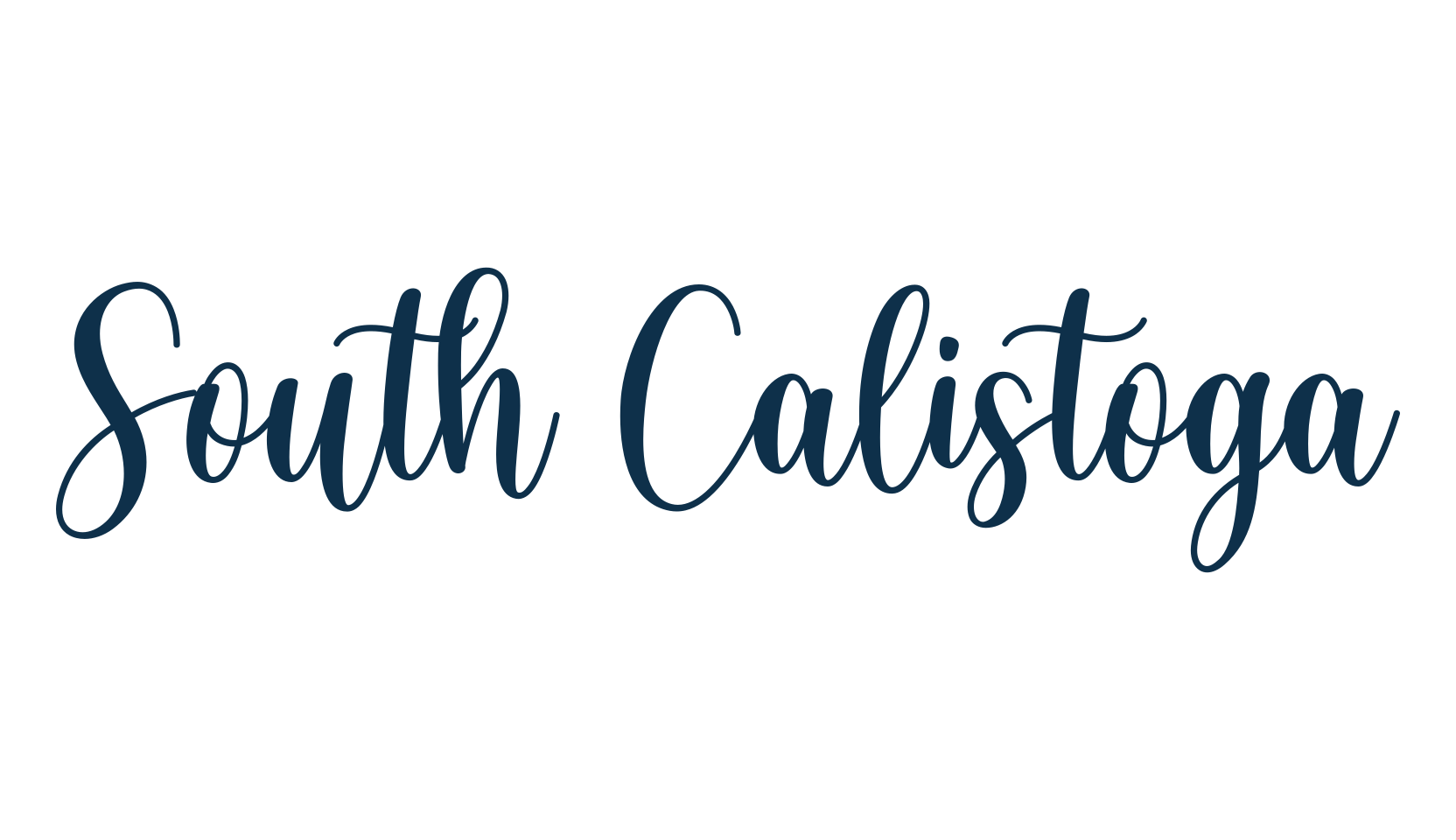 South Calistoga, script calligraphy fancy decorative font preview