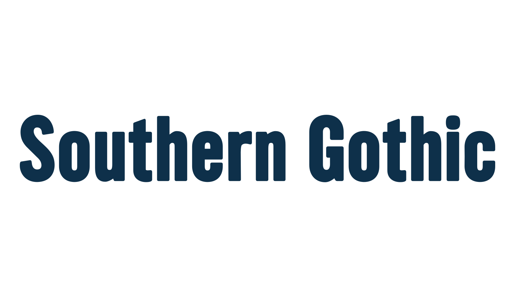 Southern Gothic, basic sans serif font preview