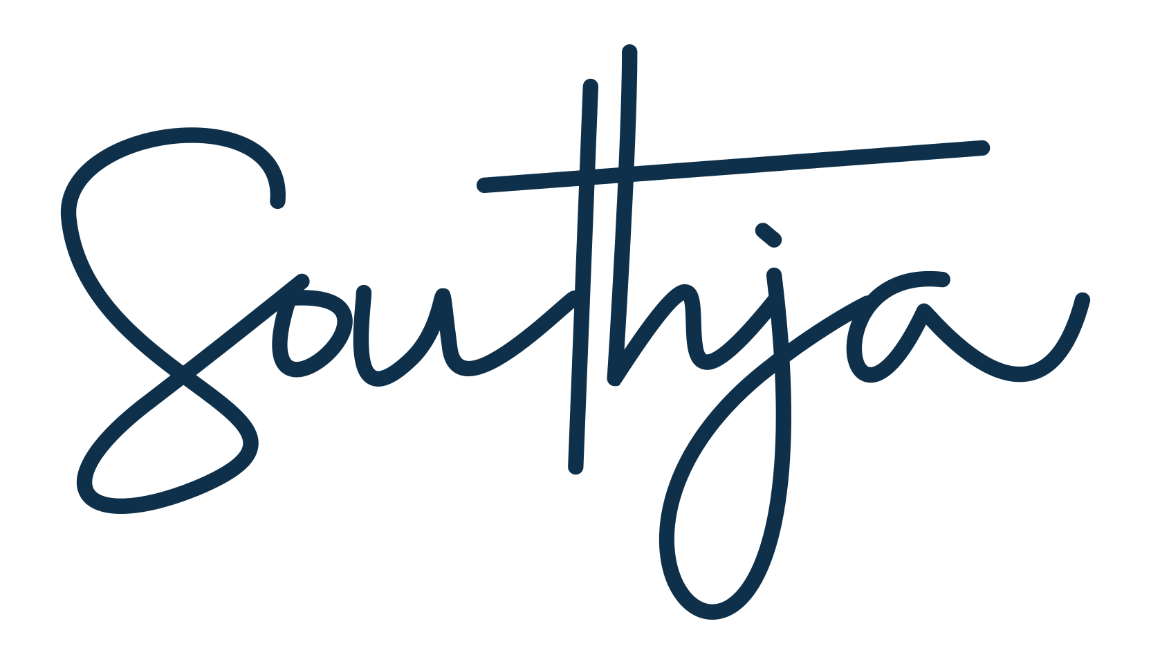 Southja, script handwritten fancy decorative calligraphy font preview