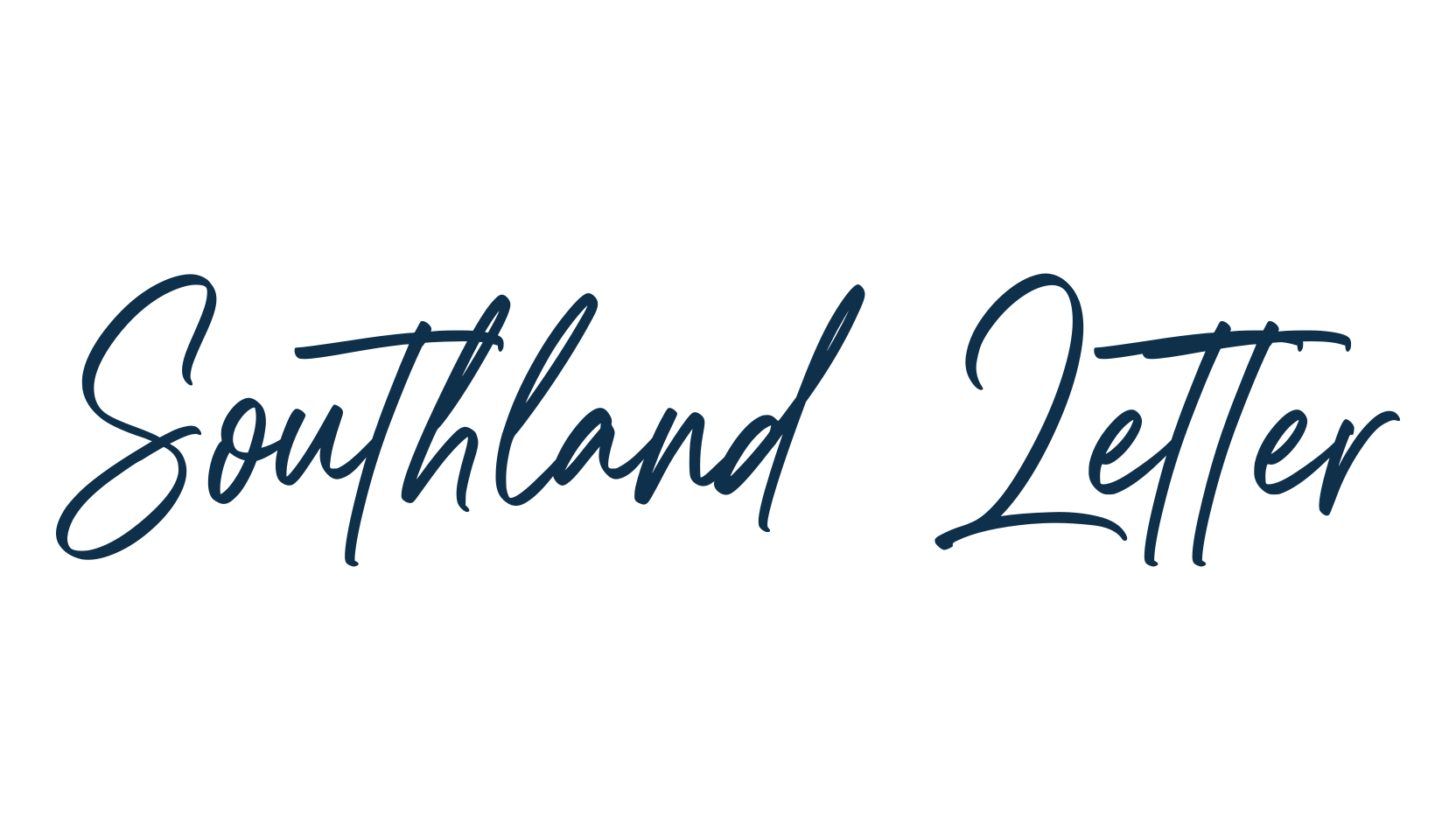 Southland Letter, script handwritten fancy decorative calligraphy font preview