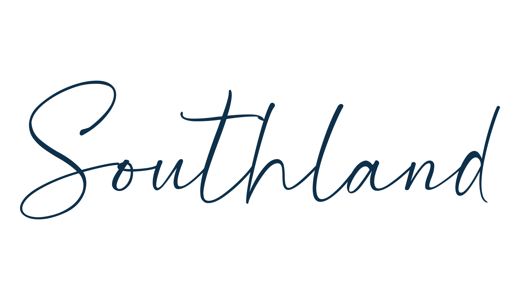 Southland (southland), handwriting font preview