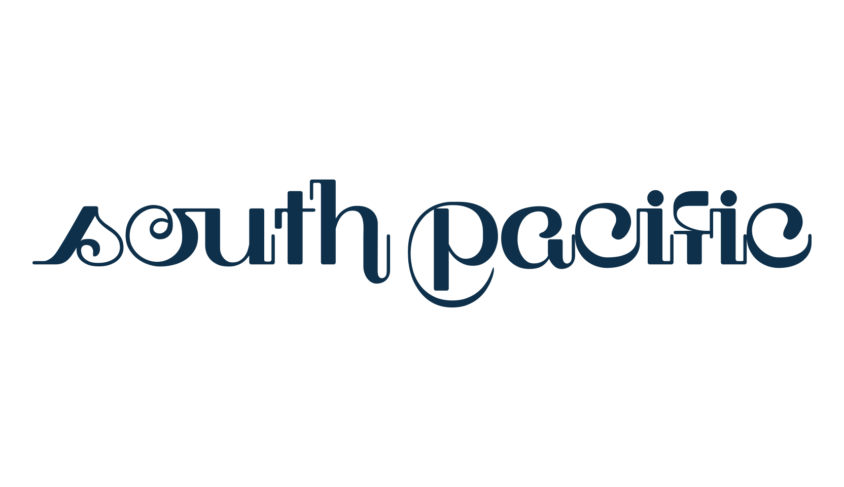 South Pacific, fancy various foreign look font preview