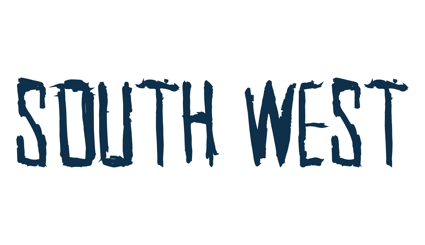 South West, script trash fancy decorative calligraphy font preview