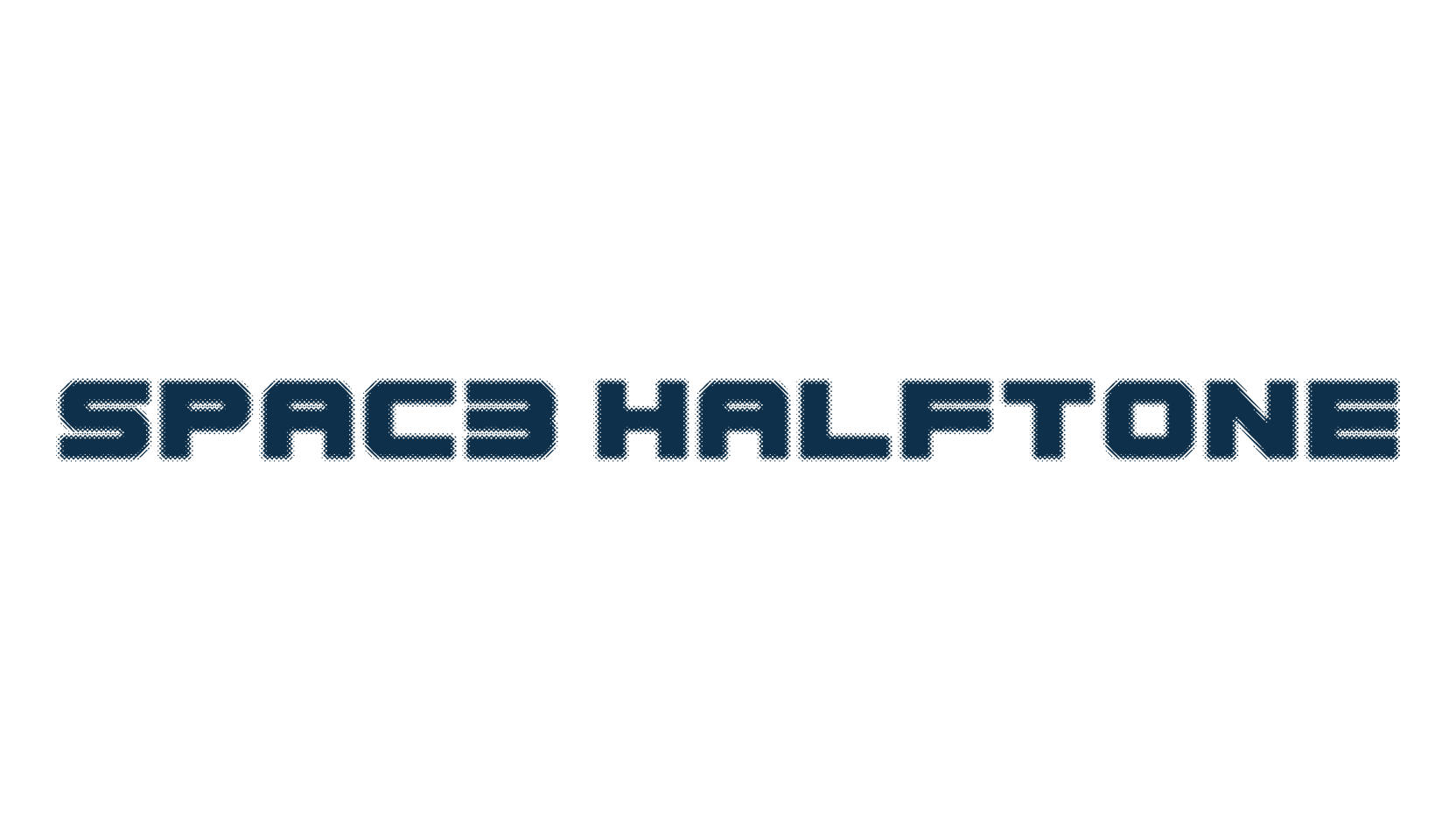 Spac3 Halftone, sci-fi font preview