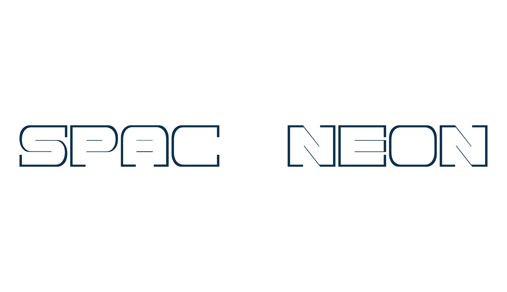 Spac3 neon, fancy various techno sci-fi font preview