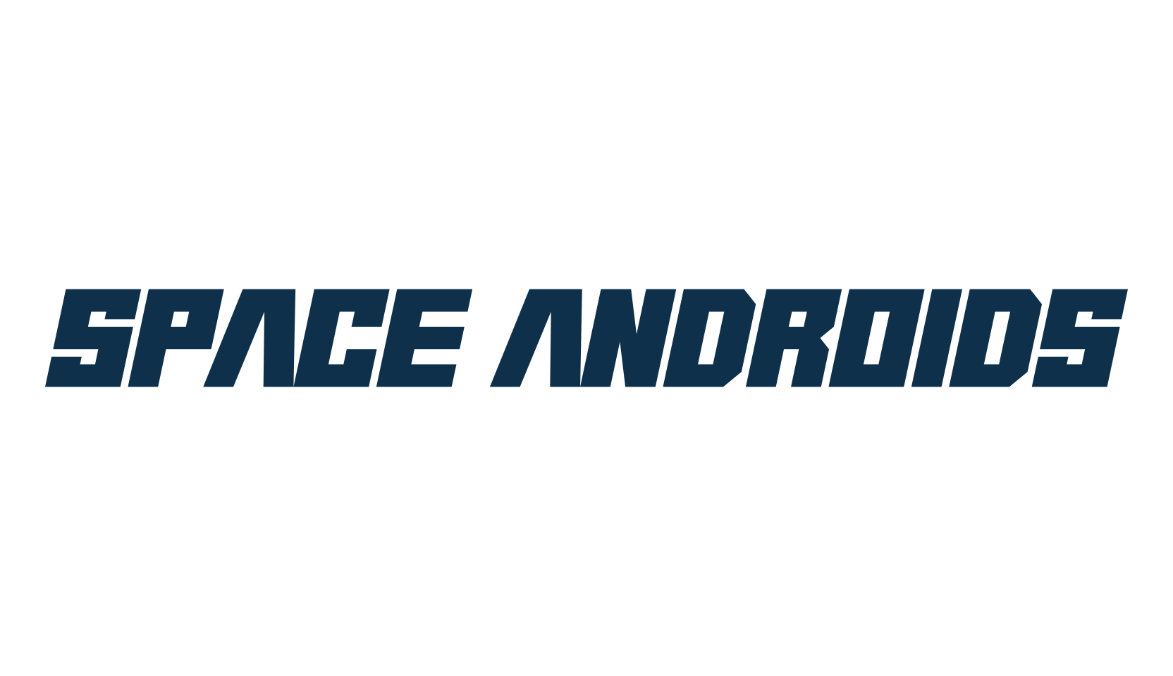 Space Androids, techno sci-fi font preview