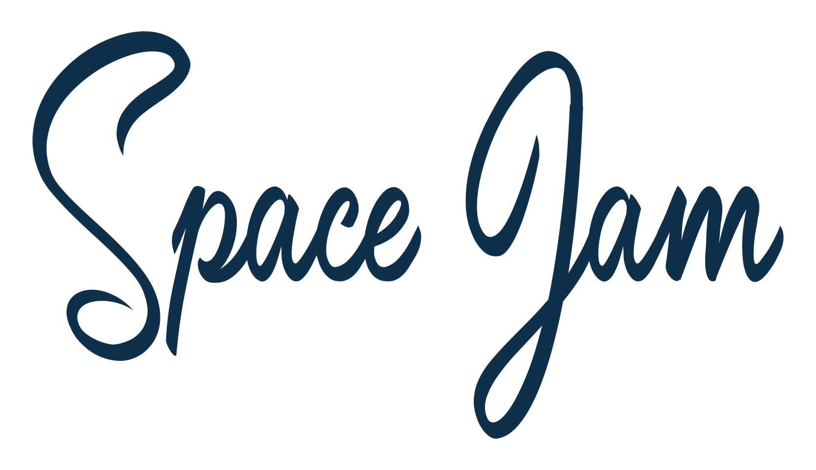 Space Jam, fancy decorative font preview
