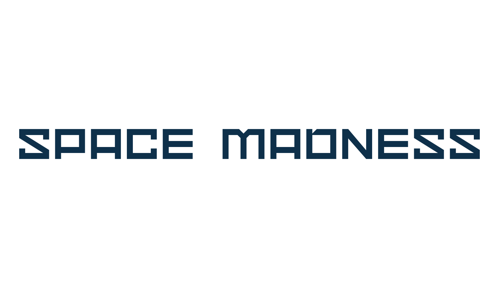 Space Madness, techno sci-fi font preview