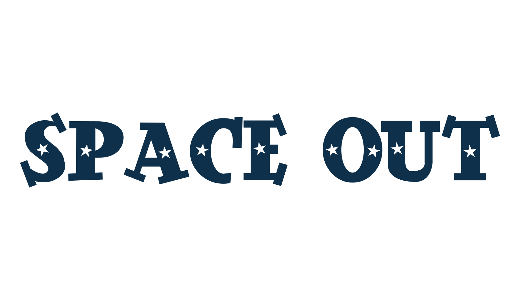 Space Out, fancy cartoon decorative font preview