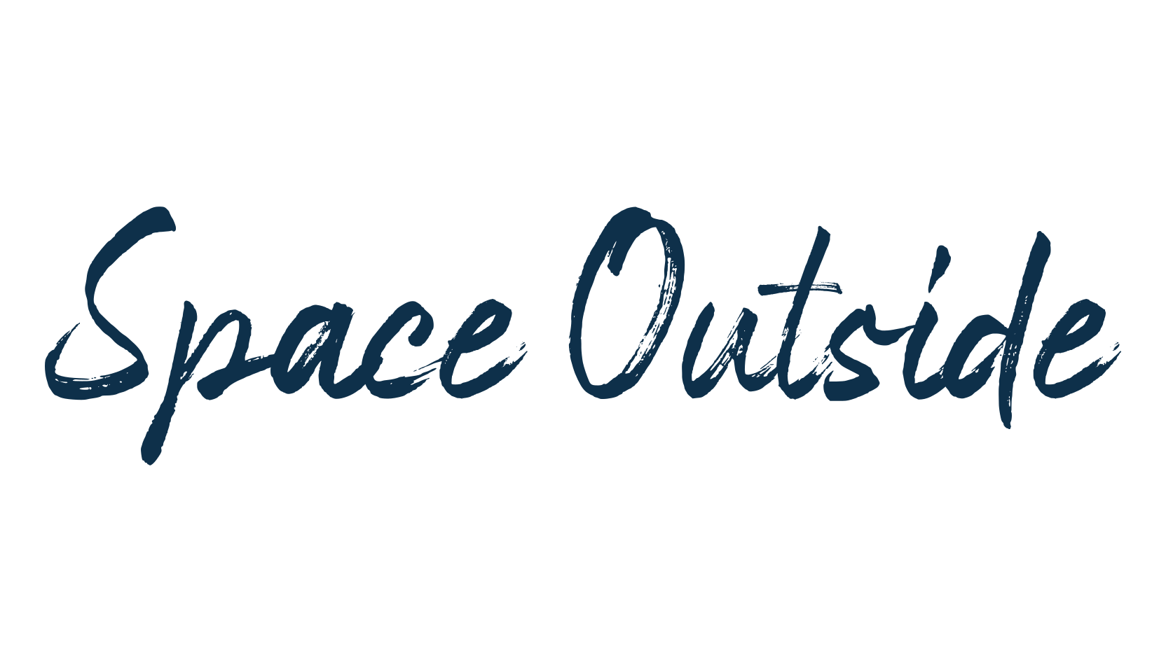 Space Outside, brush font preview
