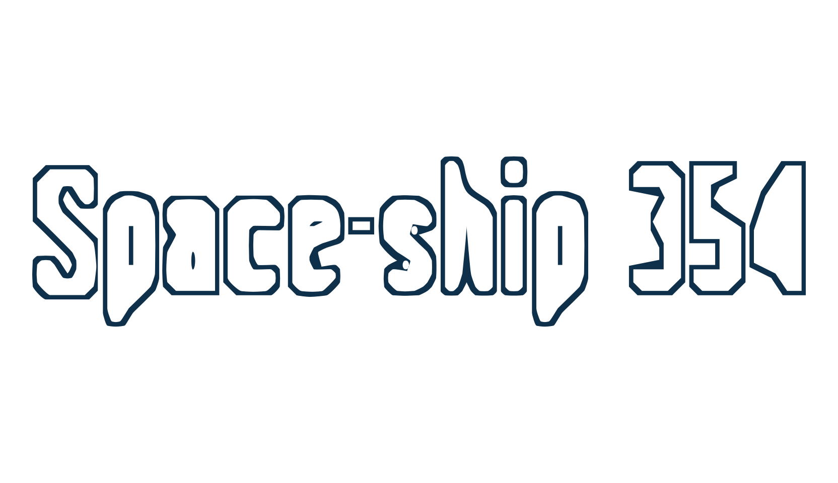 Space-ship 354, fancy various decorative font preview