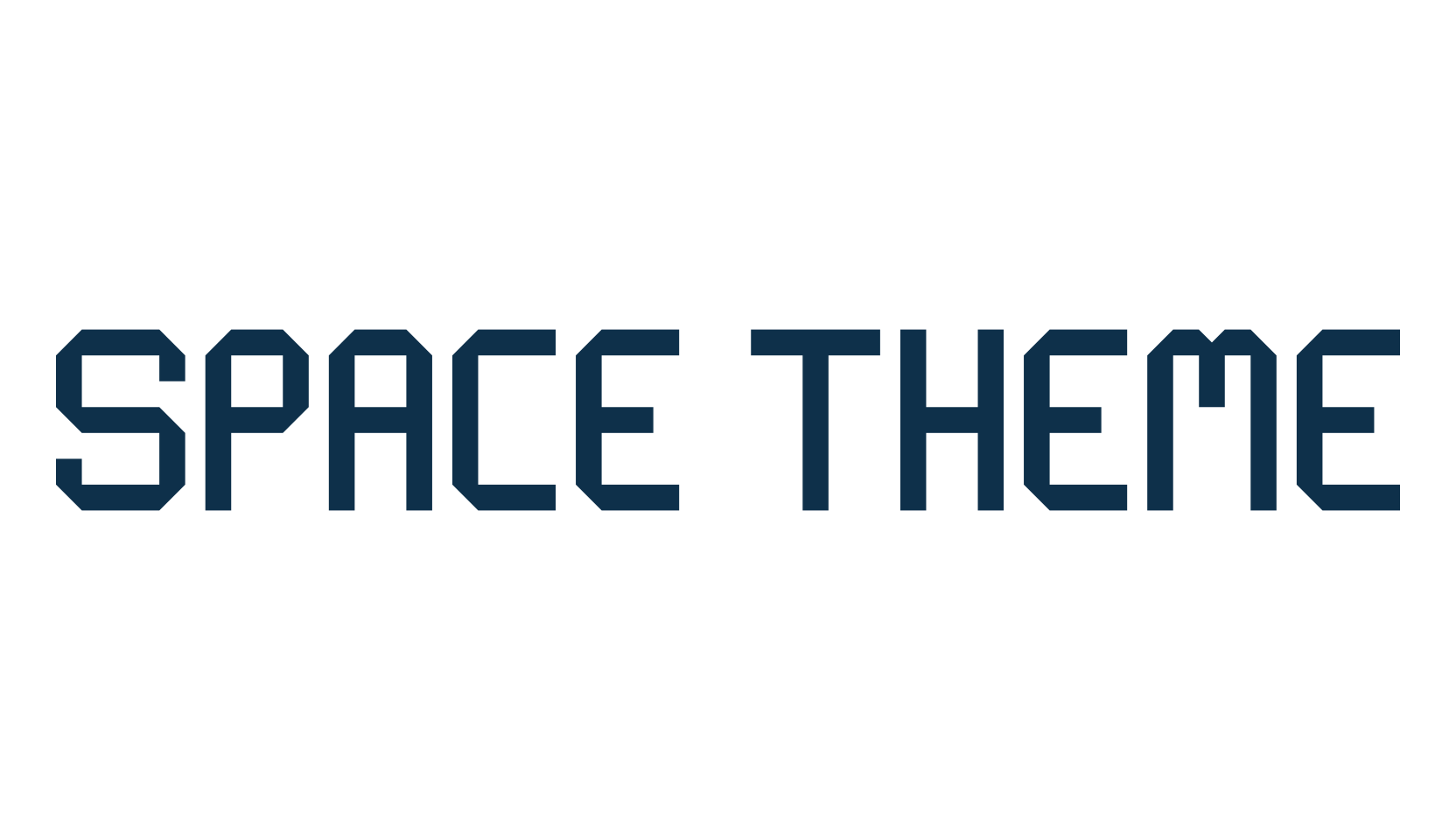 Space Theme, techno square sci-fi font preview