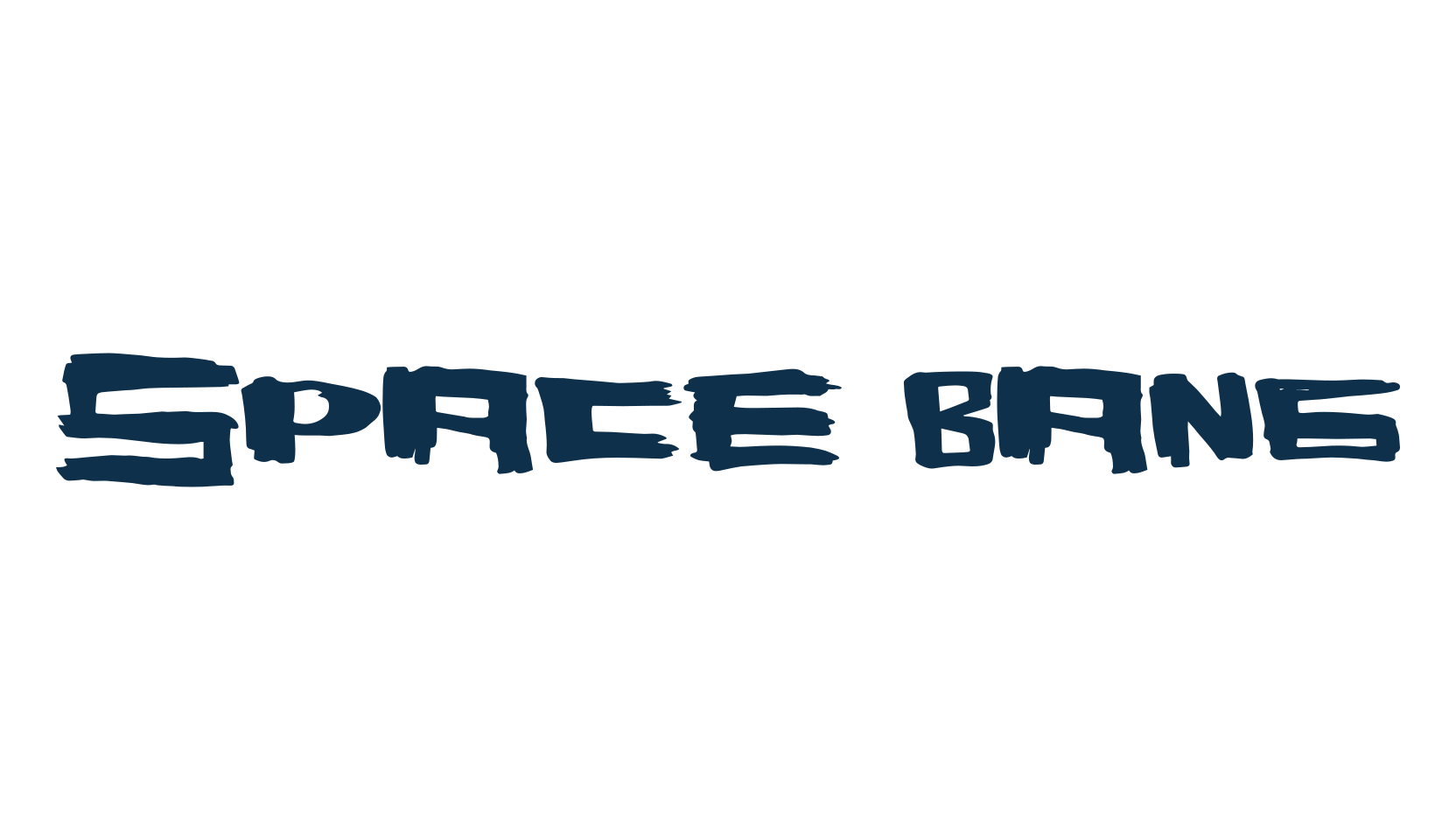 Space Bang, trash font preview
