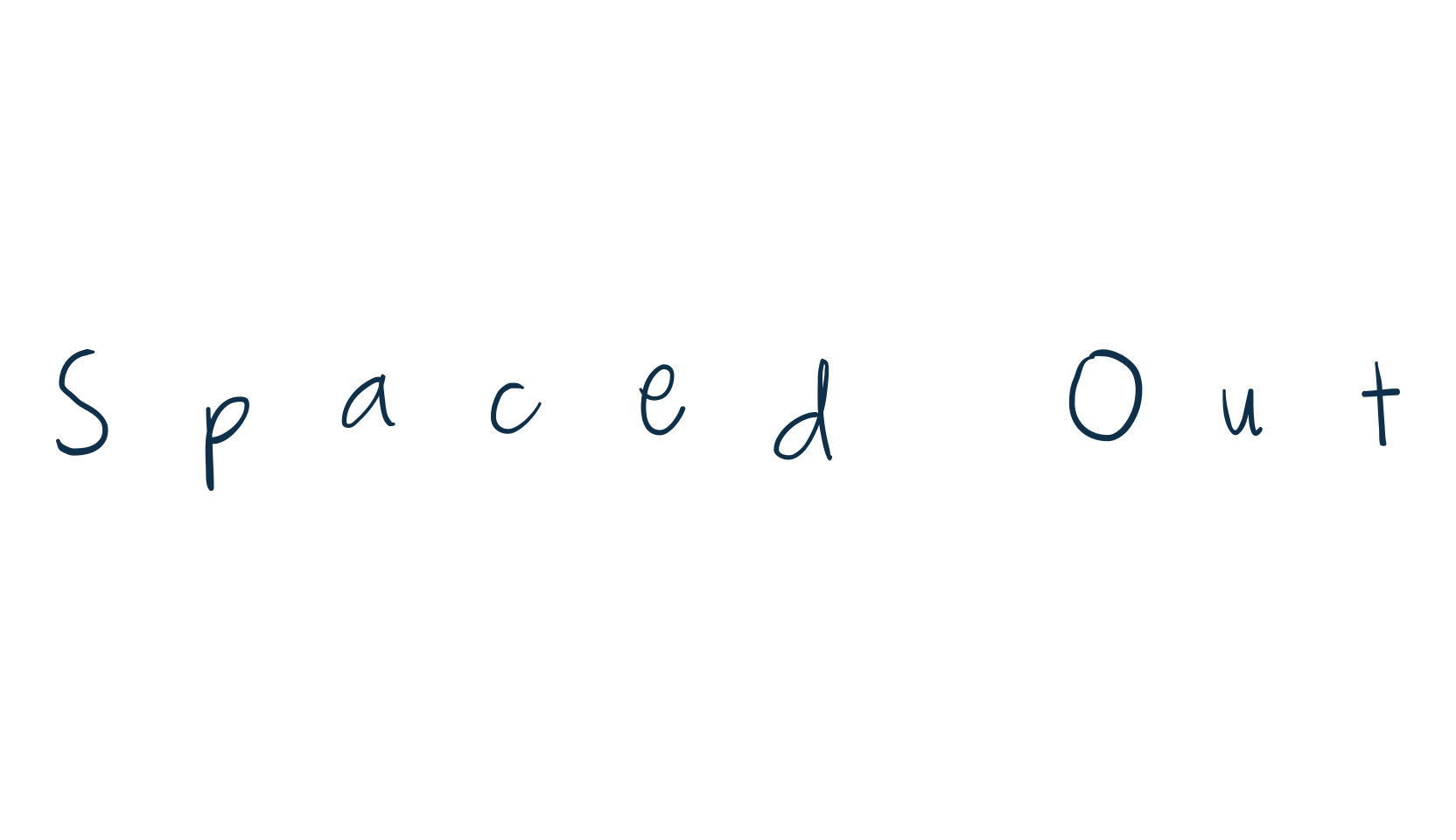 Spaced Out, script handwritten fancy decorative calligraphy font preview
