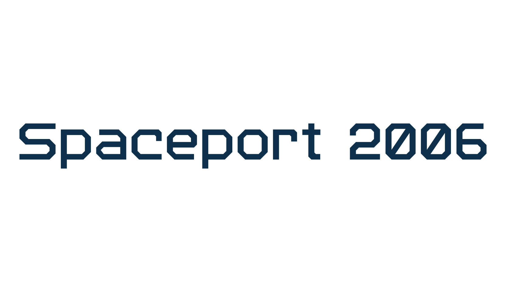 Spaceport 2006, techno square sci-fi font preview