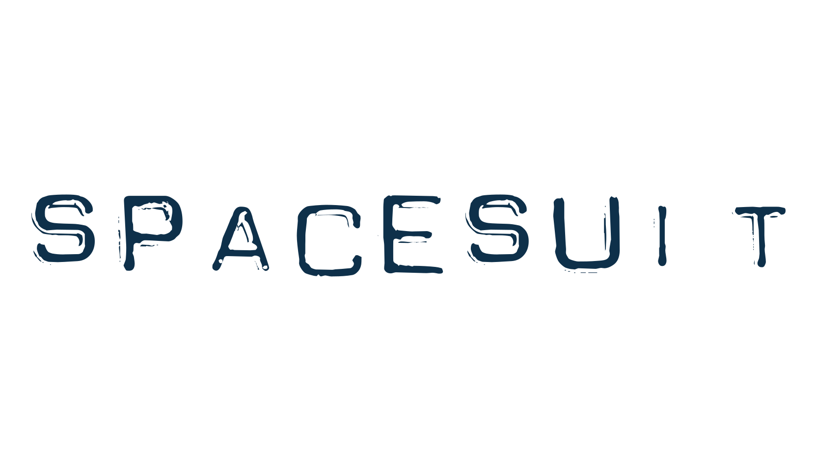Spacesuit, fancy distorted decorative font preview